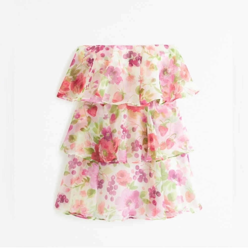 Abercrombie & Fitch tiered fruit Dress MEDIUM PETITE